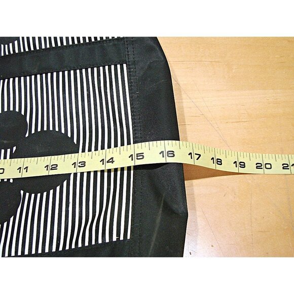 Walt Disney World Mickey Mouse All Over Logo Black White Tote Book Bag 19x16x4" - Picture 4 of 13